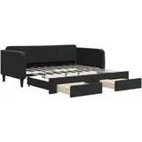 vidaXL Tagesbett 90 x 190 cm Schwarz