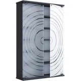 VCM Tilano CD-Regal 60 x 18 x 92 cm Schwarz