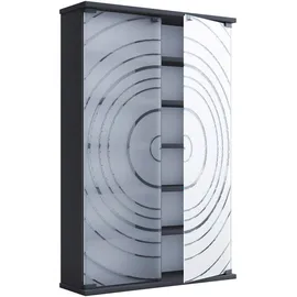 VCM Tilano CD-Regal 60 x 18 x 92 cm Schwarz