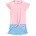 Badeanzug in Rosa Hellblau Gr 74/80