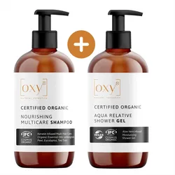 oxy8 Naturkosmetik Set - Haar Shampoo & Duschgel Pflege Duo für den Mann 500 ml Männer