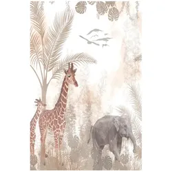 Bild mit Rahmen LÜTTENHÜTT "oder Poster, Tiere im Dschungel", bunt (farbe bild(er): bunt), B:30cm H:40cm T:0,2cm, Papier, Bilder, HD Premium Druck