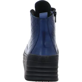 Gemini Damen Stiefelette Leder Textur mehrfarbig Plateau Keilabsatz 033652-02, Größe:42 EU