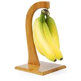 Relaxdays Bananenhalter SHELDON aus Bambus Hellbraun