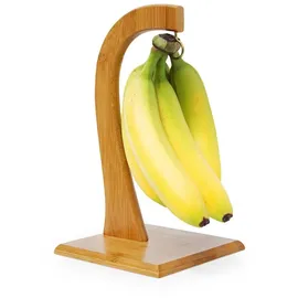 Relaxdays Bananenhalter SHELDON aus Bambus Hellbraun