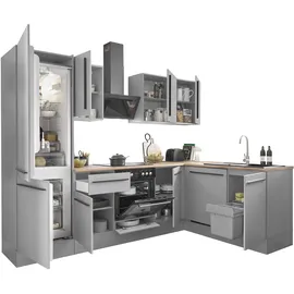 BASIC by Balculina Winkelküche Denver L-Form 280 cm grau