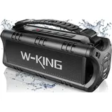 W-KING Bluetooth Lautsprecher, (60W Max) 30W Tragbarer Musikbox Bluetooth Outdoor, 24H Spielzeit, IPX6 Wasserdicht Bluetooth Box kabellos Lautsprecher Klein mit Satte Bässe, TF Karte, USB Stick, AUX