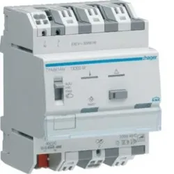 Hager TYA661AN Universal-Dimmaktor 1-fach KNX, 1x300W, ESL/LED.Universal Dimmer zur automatischer Erkennung der Lastart und zur Optimierung des