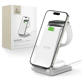 TECH-PROTECT QI15W-A36 3in1 Charging station for Apple White