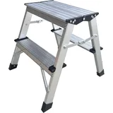 Trittleiter 2 Stufen Klapptritt aus sehr robustem und langlebigem Aluminium