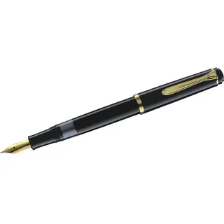 Kolbenfüller schwarz/gold M (mittel)