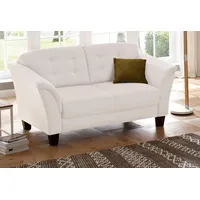 2-Sitzer HOME AFFAIRE "Trondheim", beige (linen), B:166cm H:89cm T:90cm, Struktur fein (100% Polyester);Flachgewebe (100% Polyester);Luxus-Microfaser (90% Polyester, 10% Polyamid), Sofas, mit Federkern, Knopfheftung im Rücken, Füße Buche