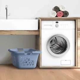 Rotho Wäschekorb Flowers 50 l horizon blue