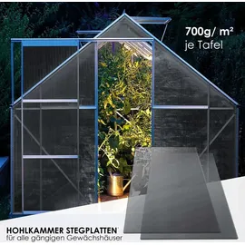 Kesser Polycarbonat Hohlkammerstegplatten 4 mm 10,25 m2 grau