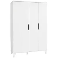 My Baby Lou Transland Kleiderschrank Micha 132 x 198 cm Dekor Weiß