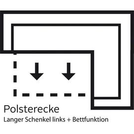 sit&more Ecksofa »Bansin L-Form«, wahlweise mit Bettfunktion