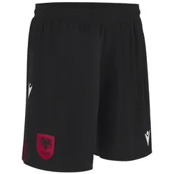Macron Albanien 2024 Home JR - Fußballhose - Kinder - Black/Red - 3XS