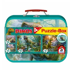 Schmidt Spiele Puzzle Puzzle-Box Dinos 2x60, 2x100 Teile, 320 Puzzleteile bunt