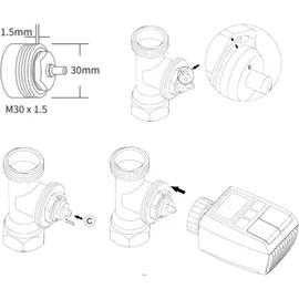 Hyrican Heizkörperthermostat »programmierbar« mit Tag/Woche/Wochenend-Planer, Frostschutz, Nachtabsenkung, weiß