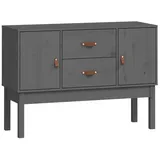 vidaXL Sideboard Grau 110x40x78 cm Massivholz Kiefer