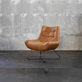 KAWOLA Snooze Leder 82 x 76 x 93 cm cognac