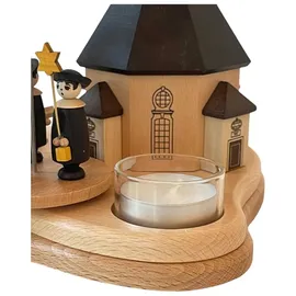 Zeidler Holzkunst Zeidler Holzkunst, Weihnachtsdeko, Kleine Pyramide mit Seiffener Kirche für 3 TL