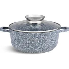 Edenberg Edenberg, 14-teiliges marmoriertes Topfset, 1,3L/2,3L/3,3L/4,5L/5,6L/6,8L, geeignet für Induktion. EB-8144+ Griffkappen - Grau