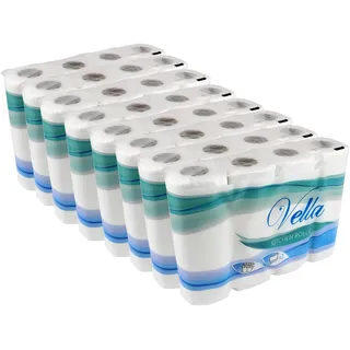 Vella TM Maxx Küchenrollen Großpackung, 2-lagig, 32 Rollen mit je 50 Blatt, XXL Sparpack Papierhandtücher saugstarkes Küchenpapier Zellstoff weiß für Haushalt, Werkstatt, Camping, Freizeit, Sport