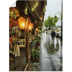 Artland Wandbild »Restaurant Lampen«, Restaurant & Cafés, (1 St.), als Alubild, Outdoorbild, Leinwandbild, Poster in verschied. Größen Artland Farbe Bild(er): braun