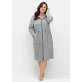 sheego Bademantel in grau meliert | Gr.: 40-42