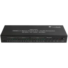 FeinTech HDMI 2.1 Matrix Switch 4x2 mit Audio Extractor