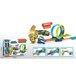 Tender Toys 24-tlg. Rennstrecken-Spielset Grau und Blau