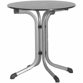 Sieger Boulevard-Klapptisch mit vivodur-Platte Ø 68 x 72 cm graphit/Schieferdekor anthrazit