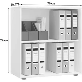 VCM Lona Aktenregal 70 x 40 x 74 cm grau