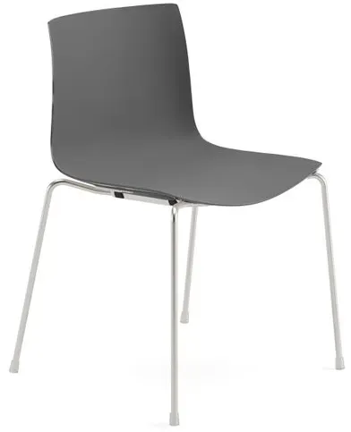 Arper Stuhl Catifa 46 einfarbig Vierfuß Chrom