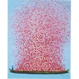Kare Bild Touched Flower Boat Blau Pink 80x100cm