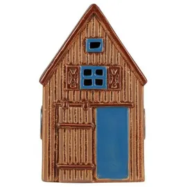 ib laursen Scheune für Teelicht Visby blaue Scheunentür Lichthäuschen in braun | Gr.: onesize