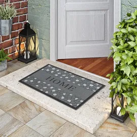 Pergamon In & Outdoor Fußmatte Rubber Flock Home Schwarz, Textil, 40x60 cm Teppiche Böden, Teppiche, Outdoorteppiche