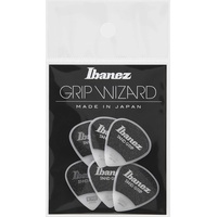 Ibanez Grip Wizard Sand Grip Flat Pick - weiß 6 Stück (PPA16MSG-WH)