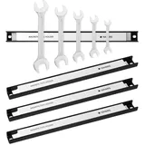 Navaris Magnetleiste Werkzeughalter Wand - Ca. 30 cm langer Magnethalter - Magnetleiste Werkzeug - Magnetschiene Werkzeug Wandhalterung - Magnet Leiste - Werkzeug Halterung Wand