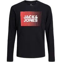JACK & JONES Jungen Jjecorp Logo Tee Play Ls O-neck Noos Jnr T-Shirt, Schwarz, 176 EU
