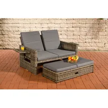 CLP Ancona 5 mm Loungesofa grau meliert/eisengrau