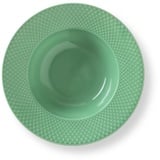 Lyngby Porcelæn Tiefer Teller Ø24.5 cm Rhombe Color Mix & Match Porzellan, grün