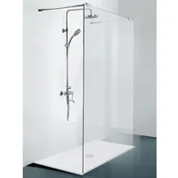 Sanotechnik Duschtrennwand Elegance mit Teleskophalterung 195 cm x 140 cm Chrom