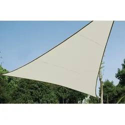 Perel Sonnensegel, wasserabweisend, 3.6 x 3.6 x 3.6 m, 160 g/m2, Polyester, Dreieck, Creme
