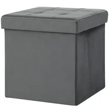 furnicato Sitzhocker Klappbar MDF 38 x 38 x 38 cm Grau