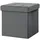 furnicato Sitzhocker Klappbar MDF 38 x 38 x 38 cm Grau