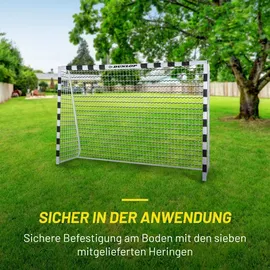 Dunlop Fußballtor Schwarz/Weiß 300 x 200 x 90 cm