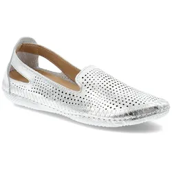 Silberne Halbschuhe Artiker Schlupfschuhe, 40