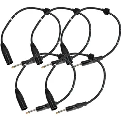 Pronomic Stage JMXM-0.5 Audiokabel Monoklinke/XLR 0,5m Schwarz 5er Set